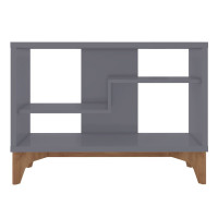 Manhattan Comfort 8LC3 Gowanus Modern Accent Display Sideboard with 2 Shelves in Grey